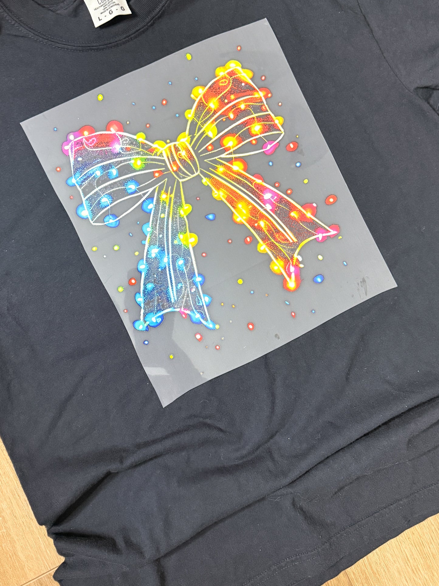 Christmas Lights Bow| Apparel
