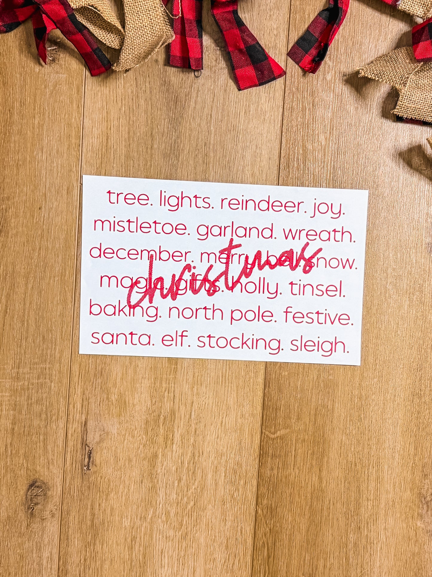 Christmas words Apparel