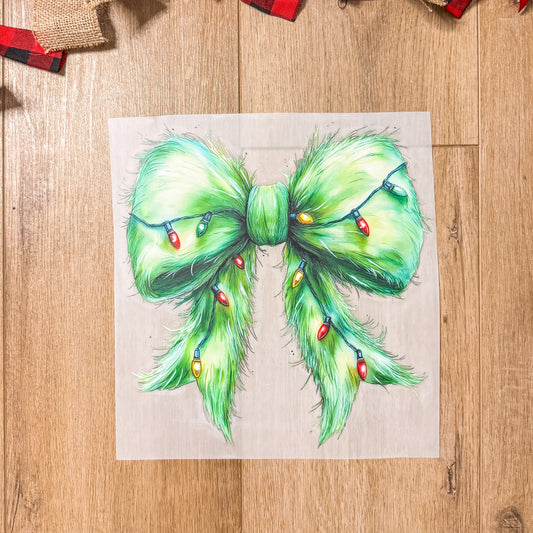 Grinch Bow| Apparel