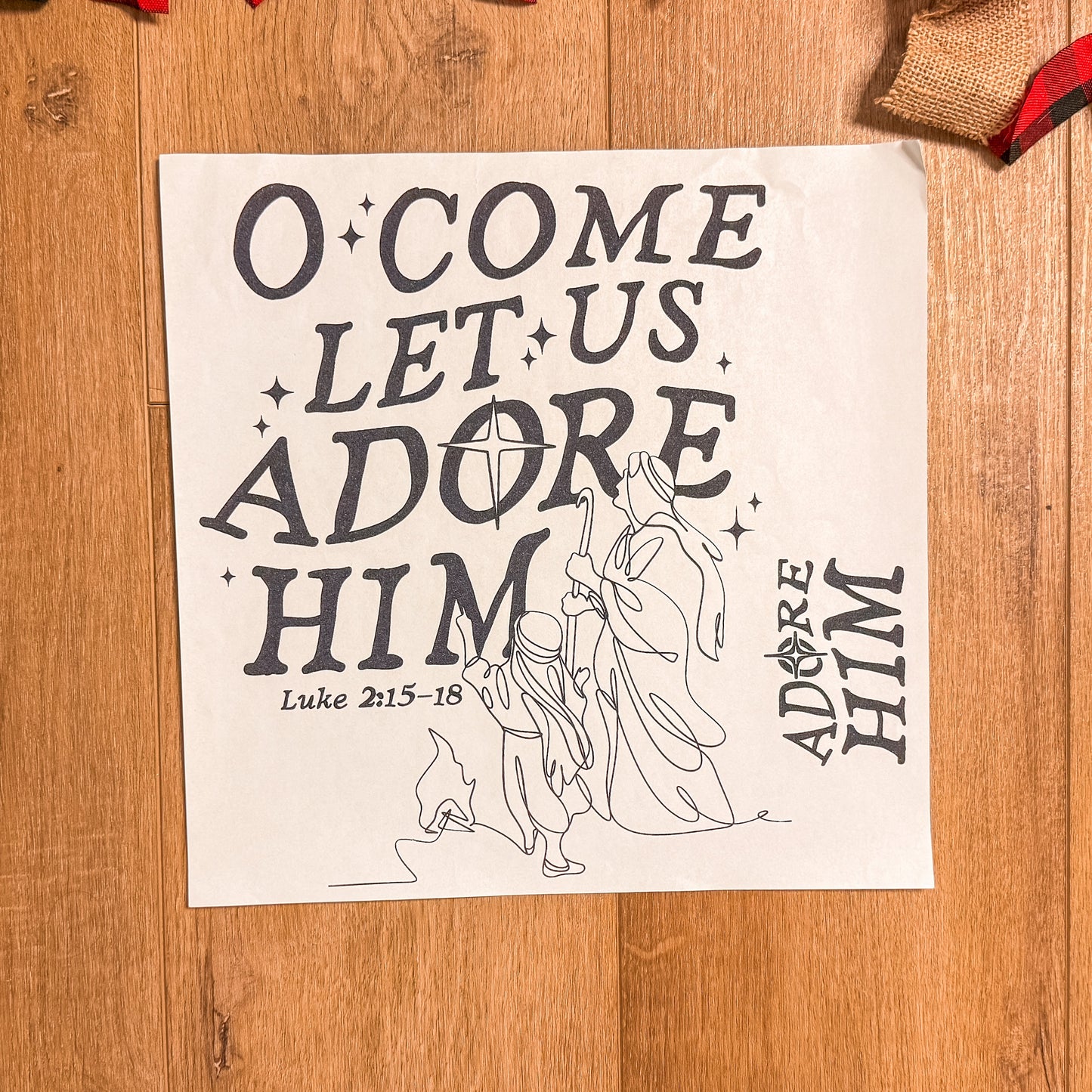 O Come Let us Adore Him [Black]| Apparel