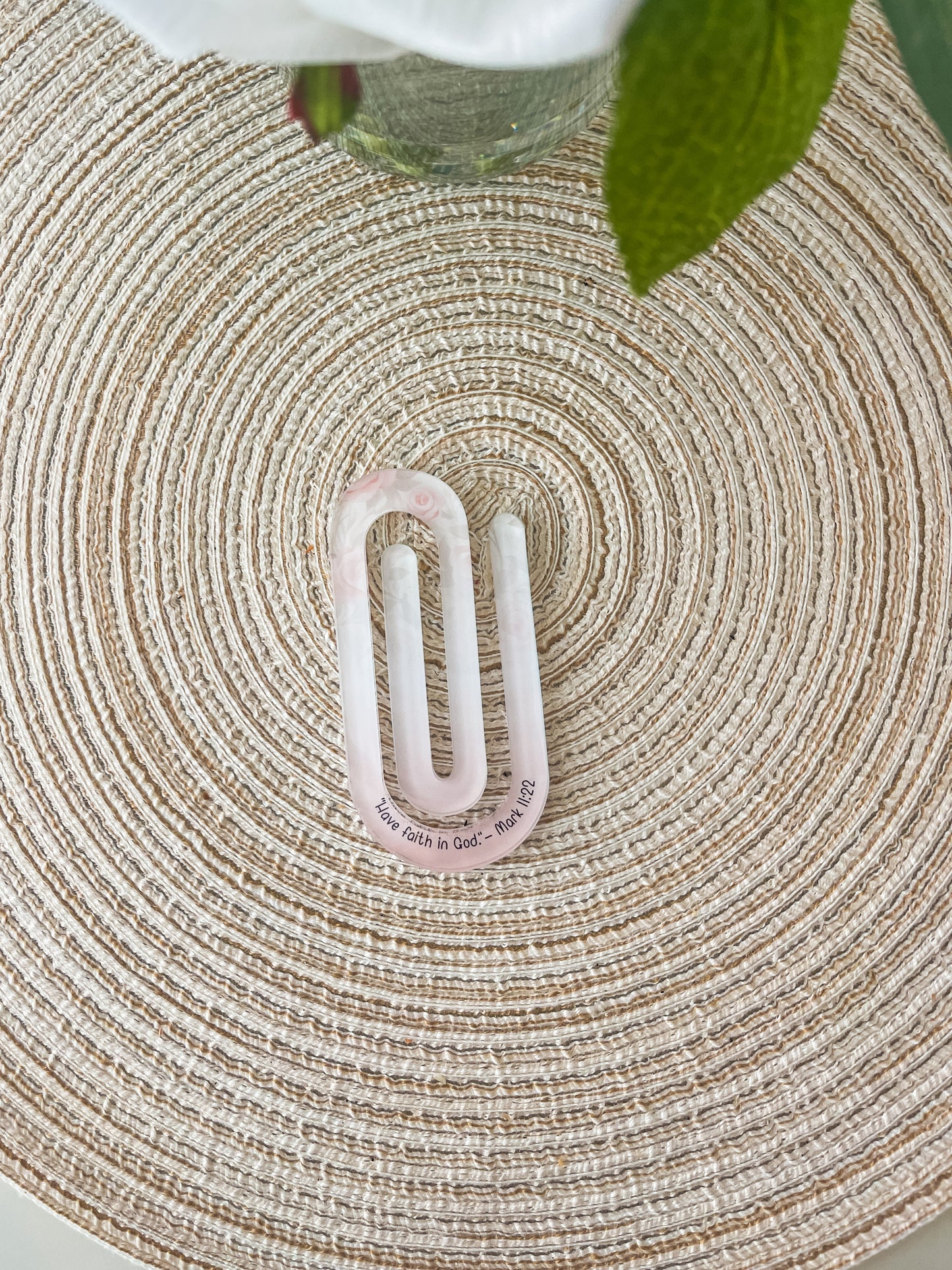 *NEW* Light Florals with Verses-{Set of 6}| Jumbo Paperclips