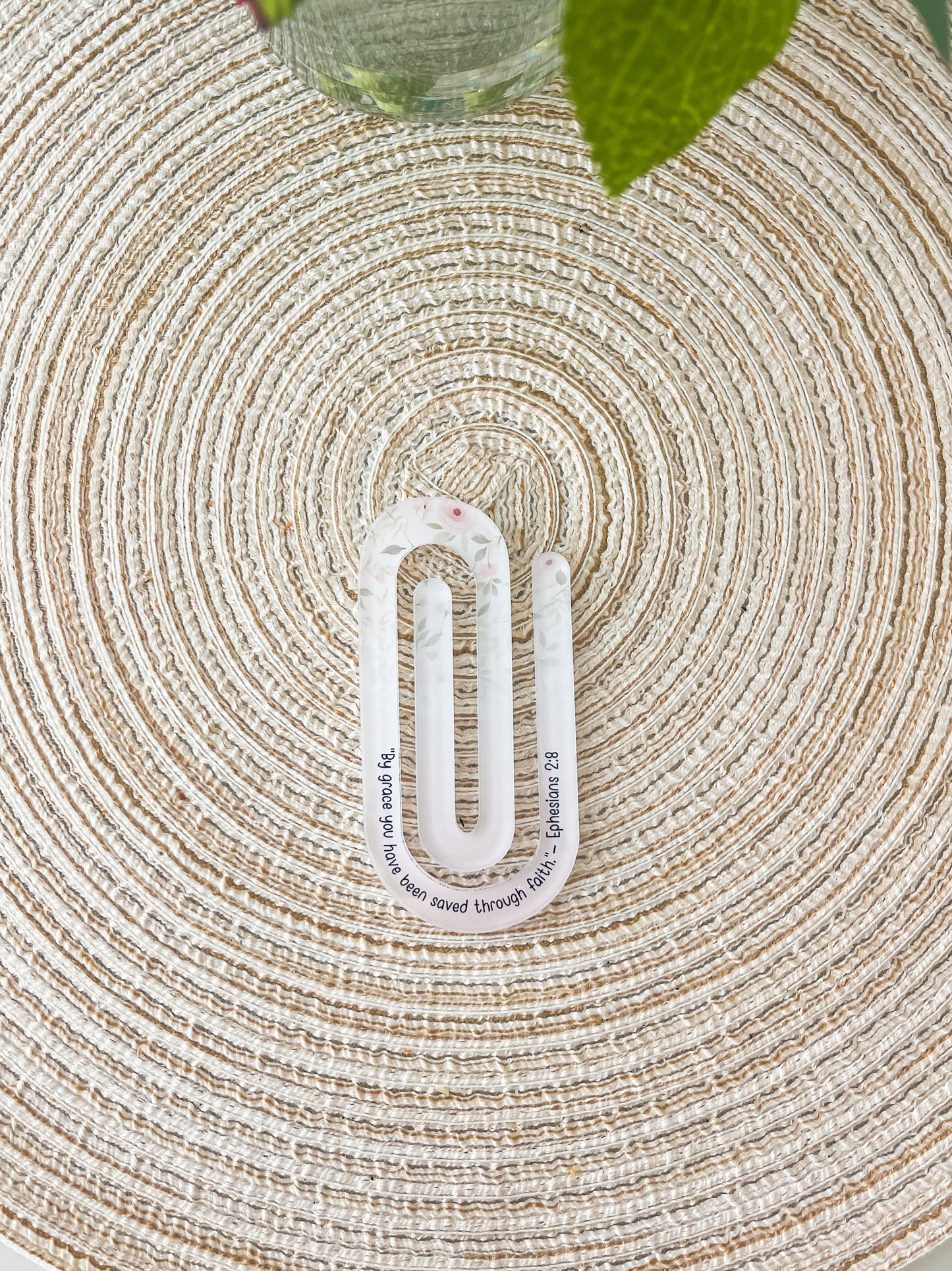 *NEW* Light Florals with Verses-{Set of 6}| Jumbo Paperclips