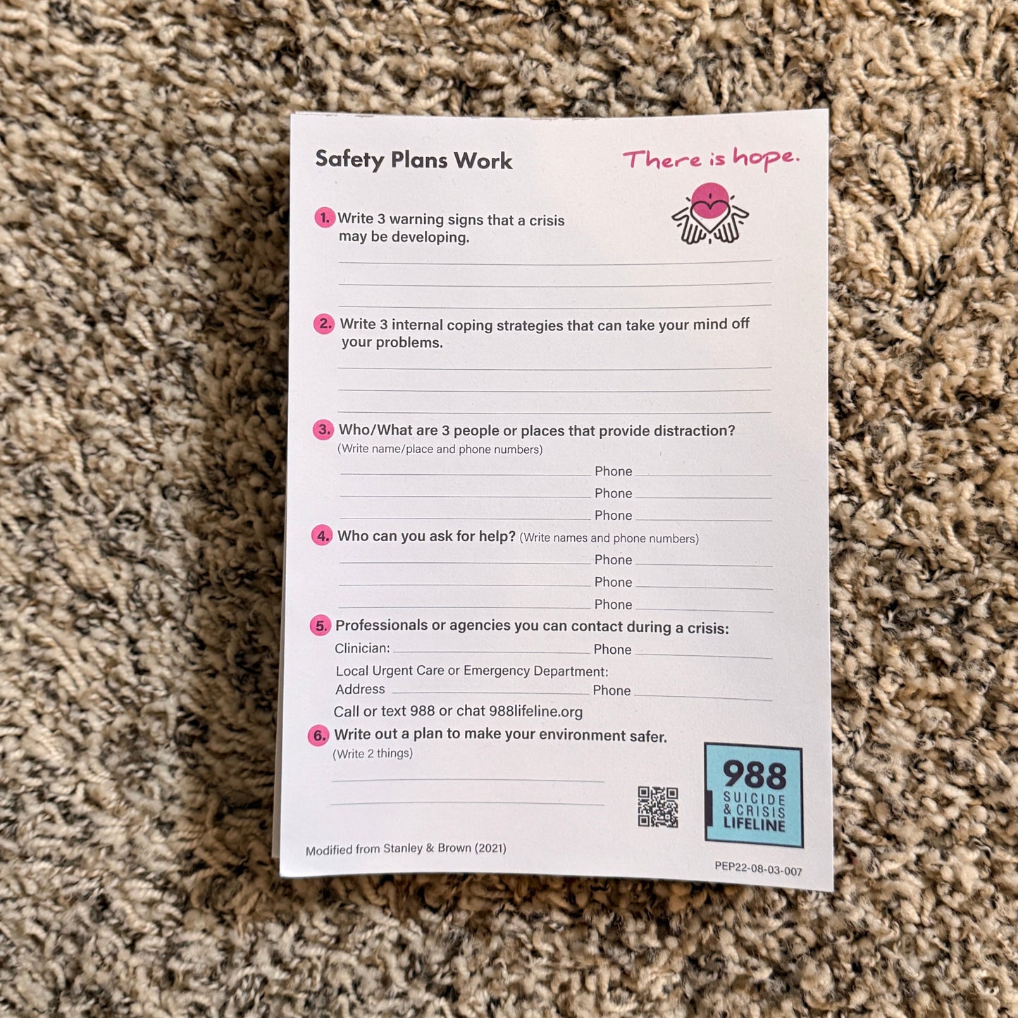 [FREE] Safety Plan Notepad