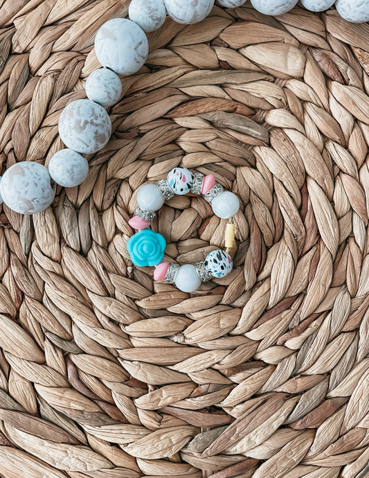 Floral Blue Rose | Cup Charm