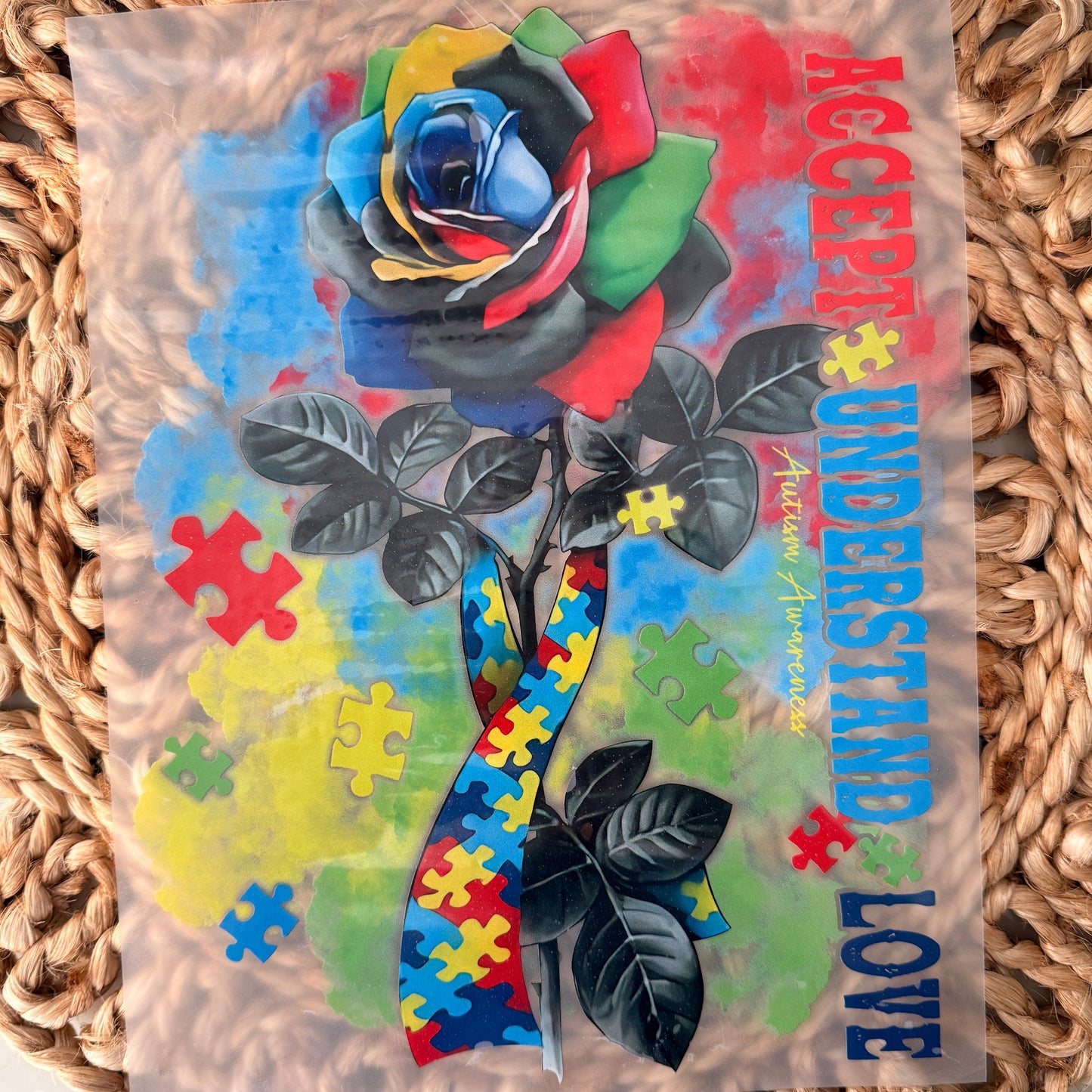 Autism Rose | Accept Understand Love | Adult Tshirt
