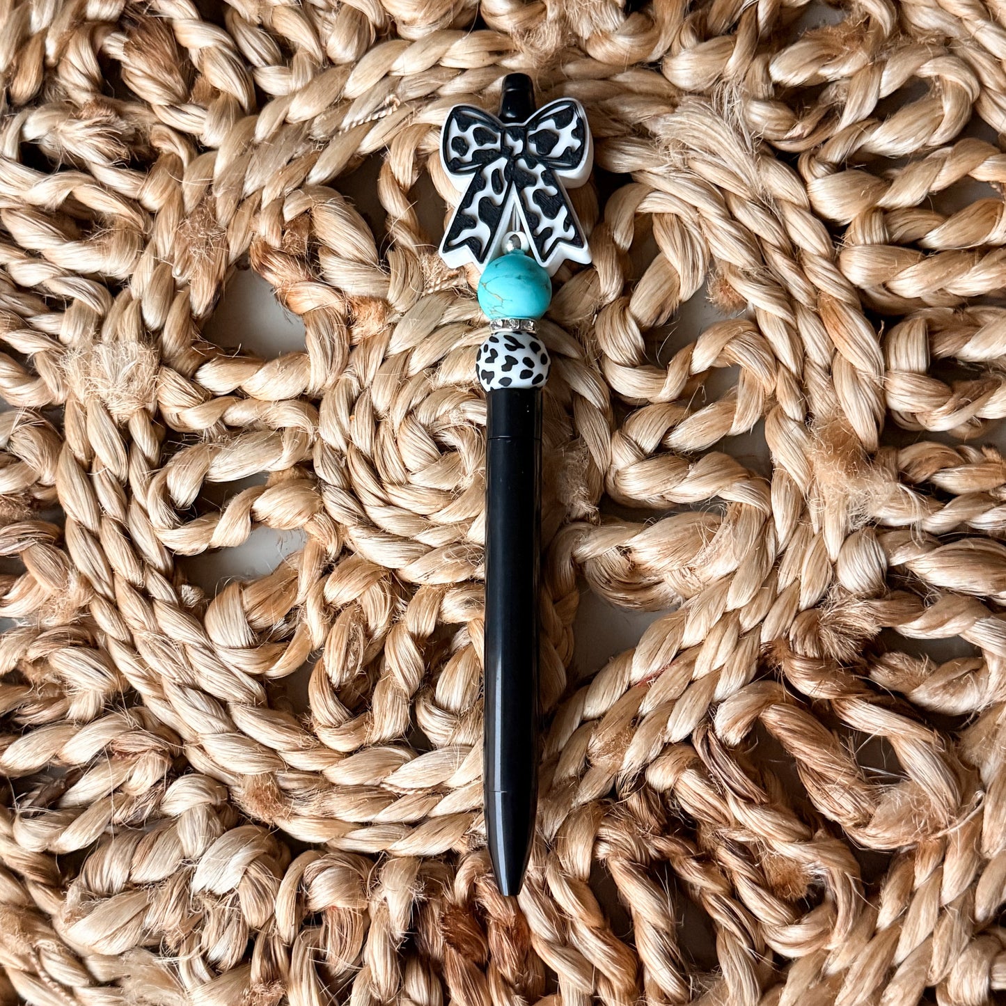 3D Cow Print Bow Focal Pens