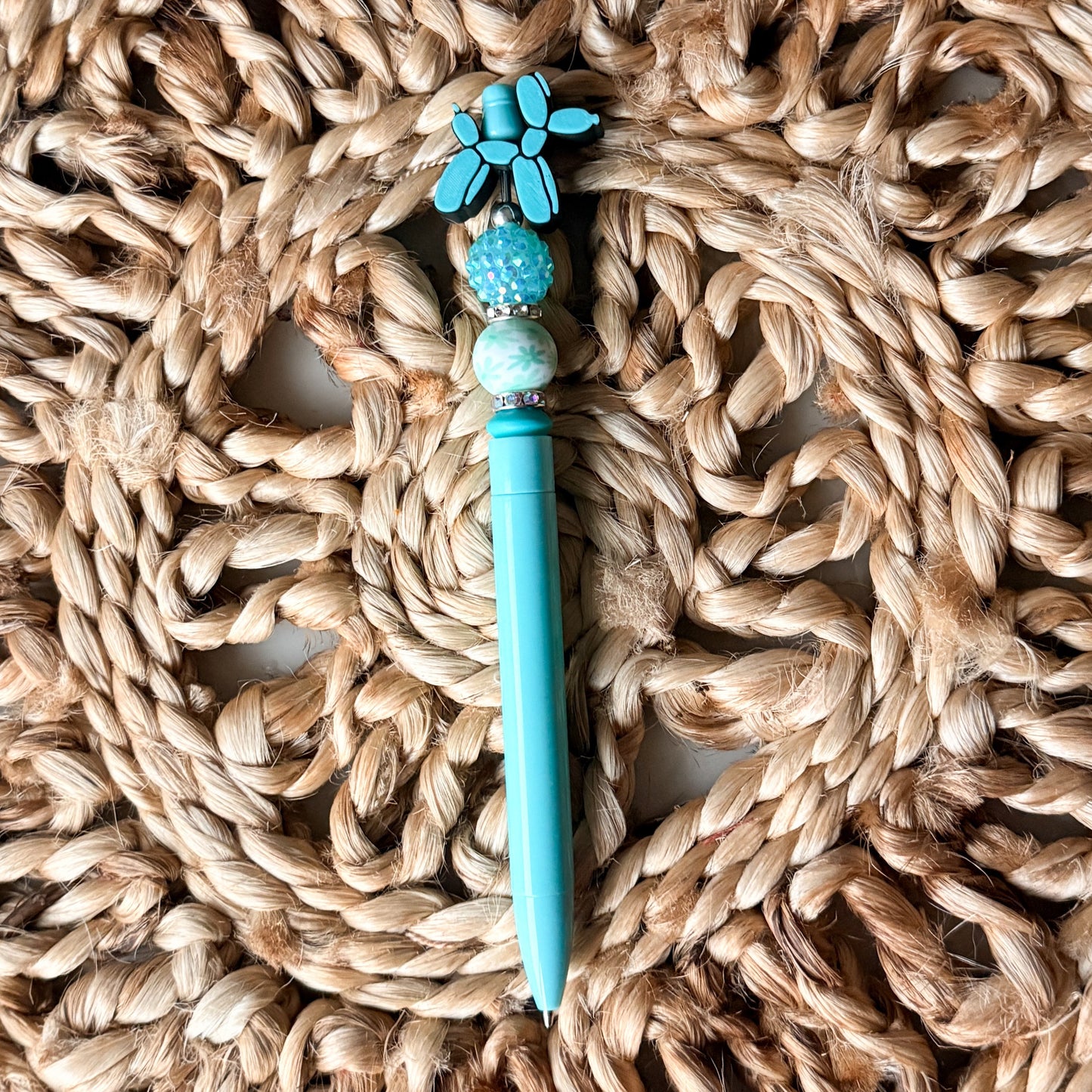 3D Printed Balloon Dog Focal Beaded Pens