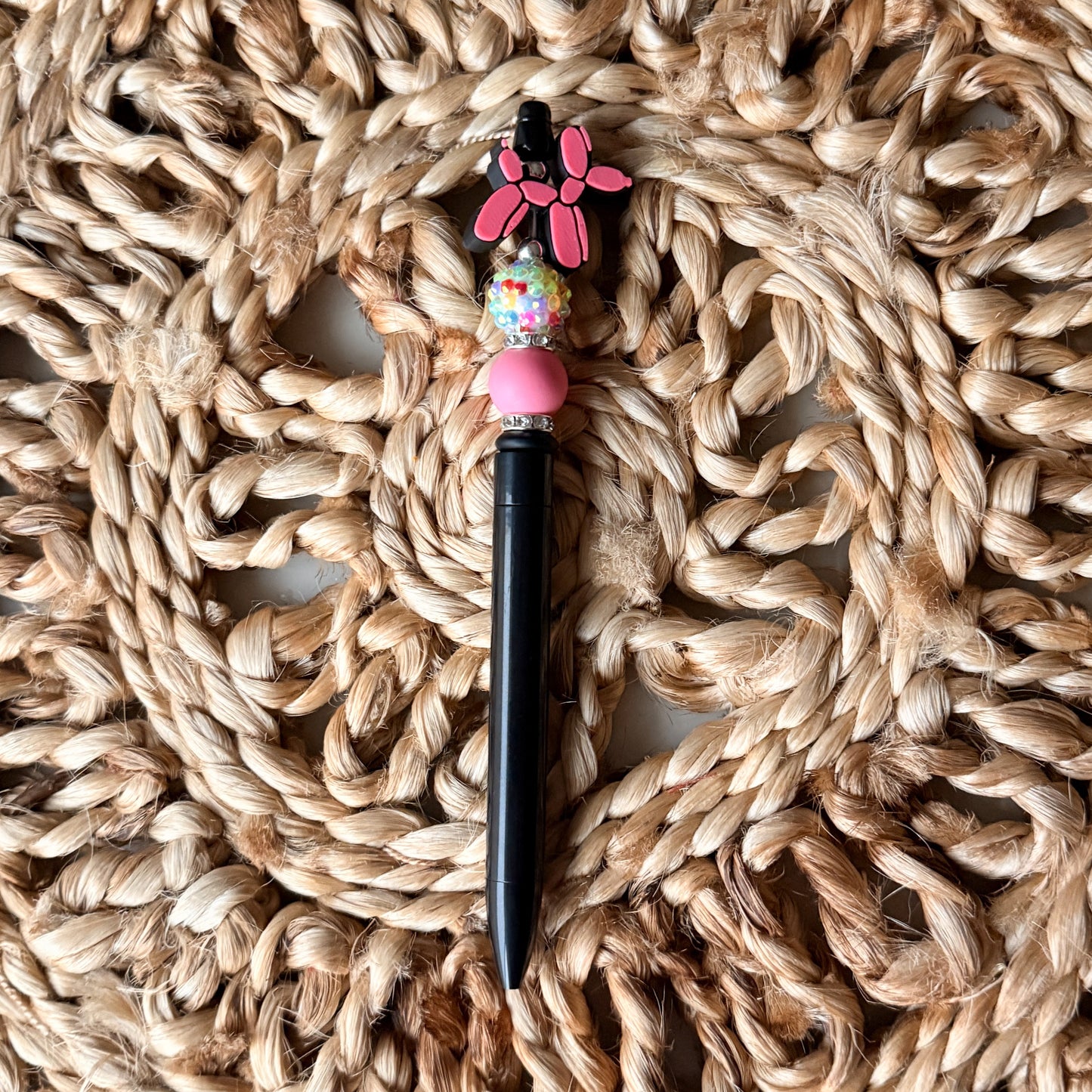 3D Printed Balloon Dog Focal Beaded Pens