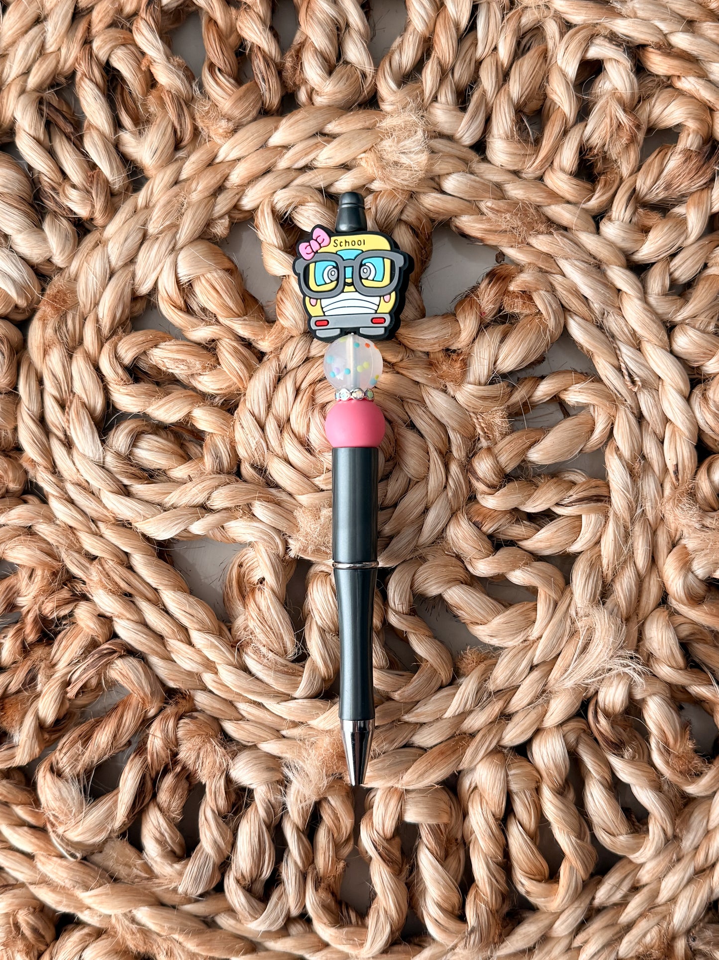 School Bus Beaded Pen | Teacher Gift Bus Driver | Cute Classroom Stationery
