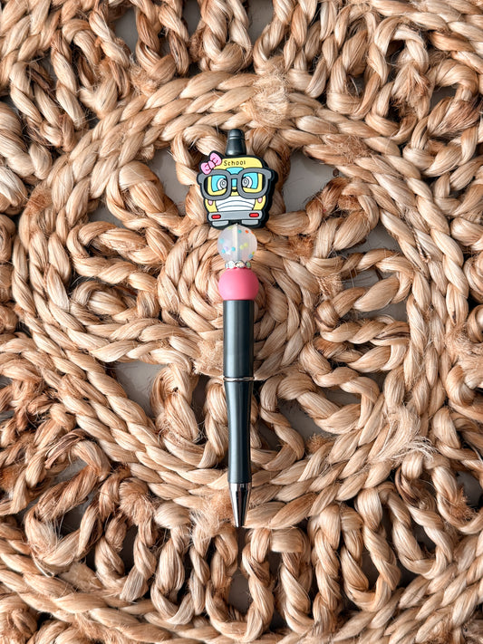 School Bus Beaded Pen | Teacher Gift Bus Driver | Cute Classroom Stationery