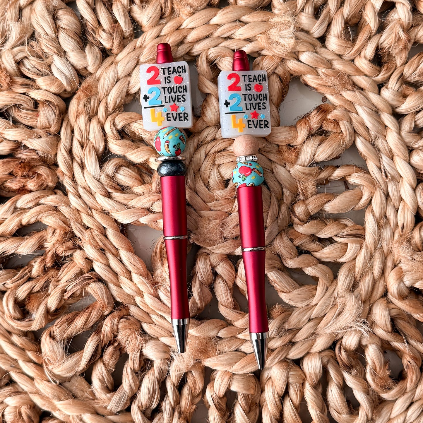 2 Teach is 2 Touch lives 4 ever Beaded Pen | Handmade Teacher Gifts