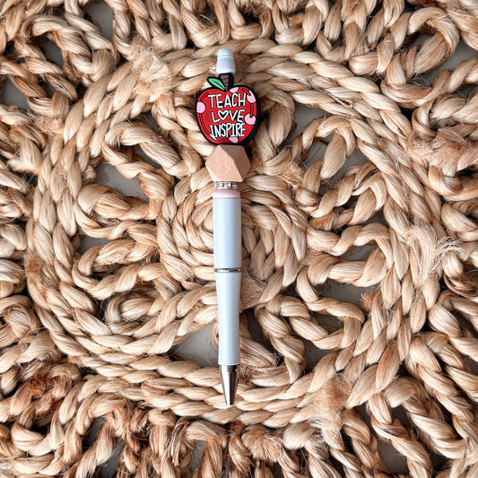 Teach Love Inspire Beaded Pen | Teacher Appreciation Pen