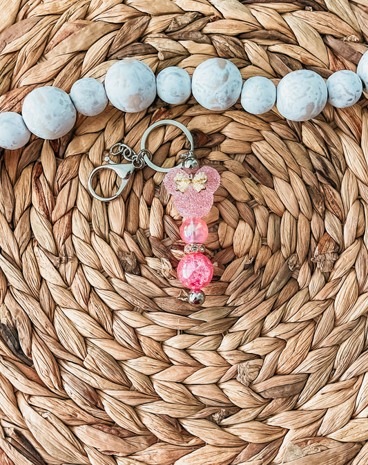 Sugar Mouse Head Keychain [Pink]
