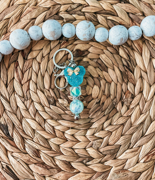 Sugar Mouse Head Keychain [Blue]