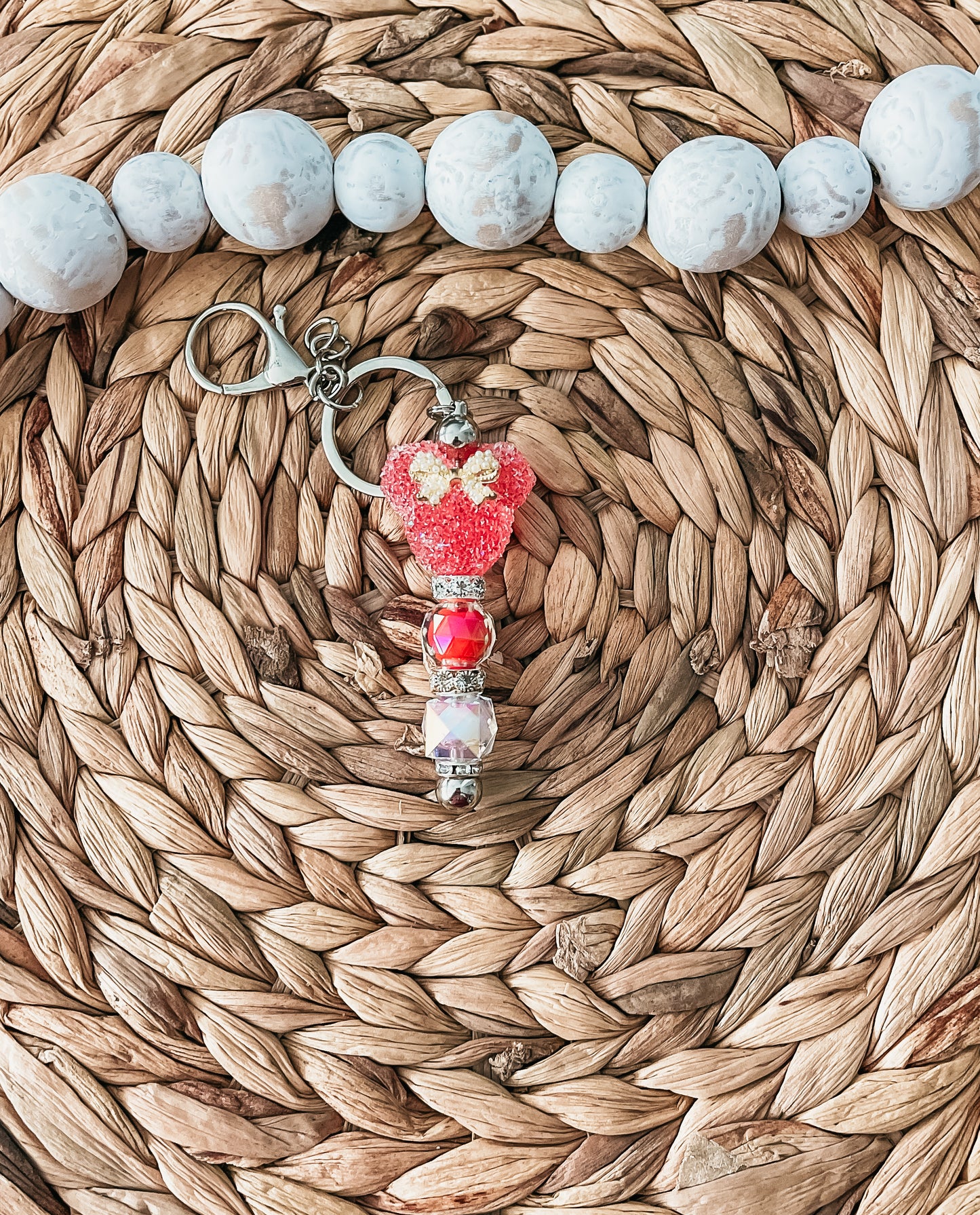 Sugar Mouse Head Keychain [Strawberry/Red]