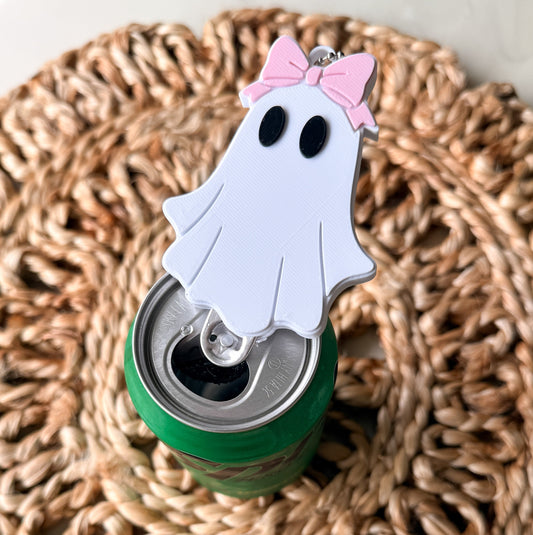 Ghost with Bow | 3D Printed Pop Can Tab Opener