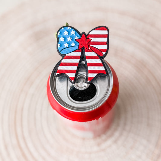 Patriotic Bow | 3D Printed Pop Can Tab Opener