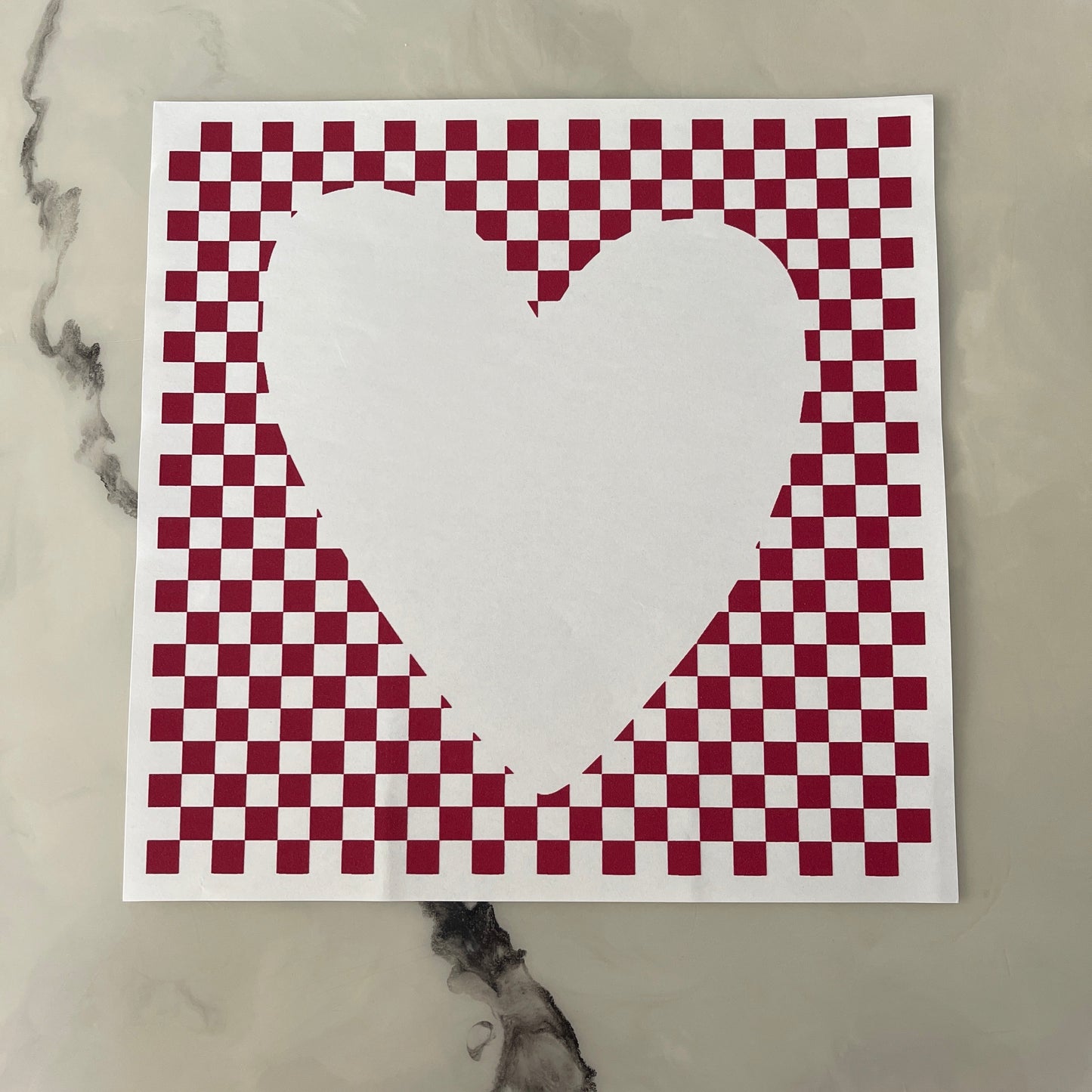 134| Heart [PUFF] Checkered